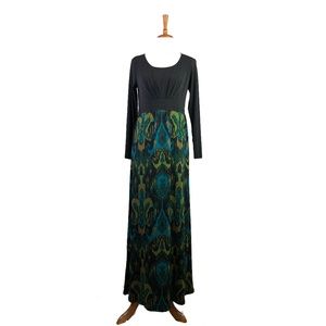 Bob Mackie Long Sleeve Empire Waist Dress